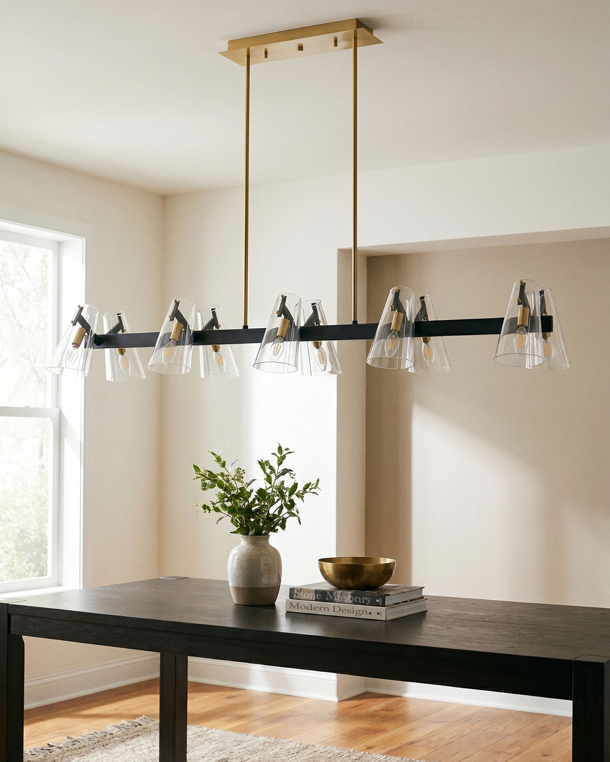 Korra Iron Chandelier, Metallic Metallic Brass