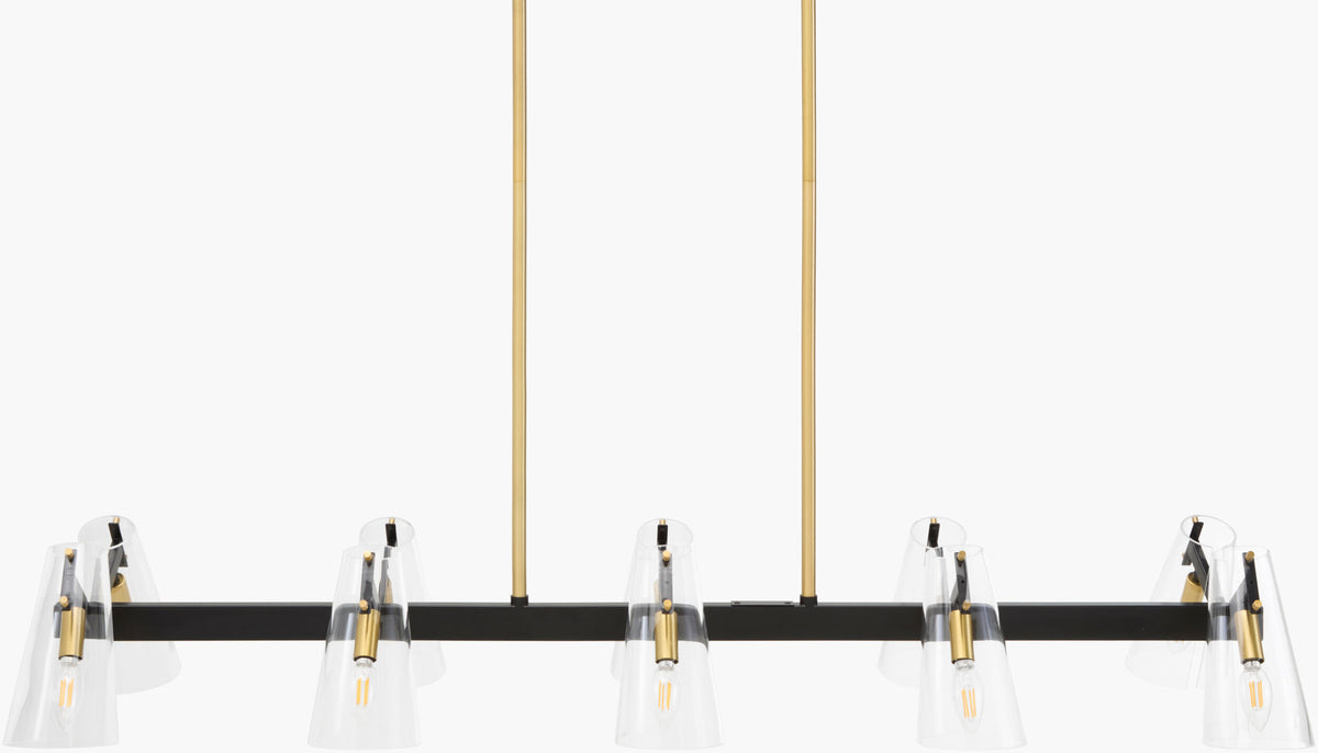 Korra Iron Chandelier, Metallic Metallic Brass (KRRA-002)