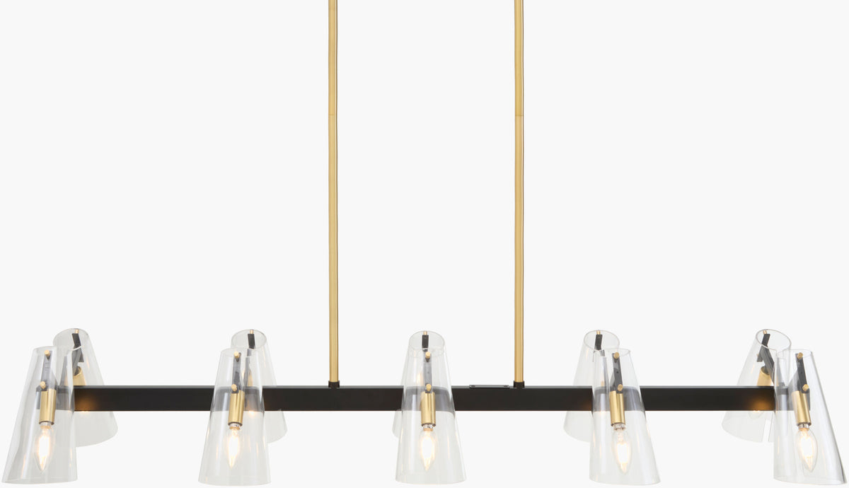 Korra Iron Chandelier, Metallic Metallic Brass (KRRA-002)