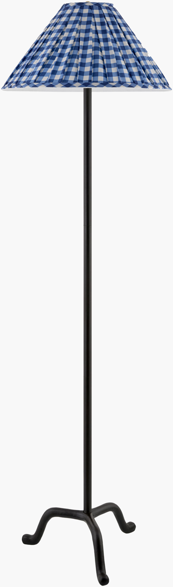 Kukio 63" Iron Floor Lamp, Hand Painted Black (KUK-006)