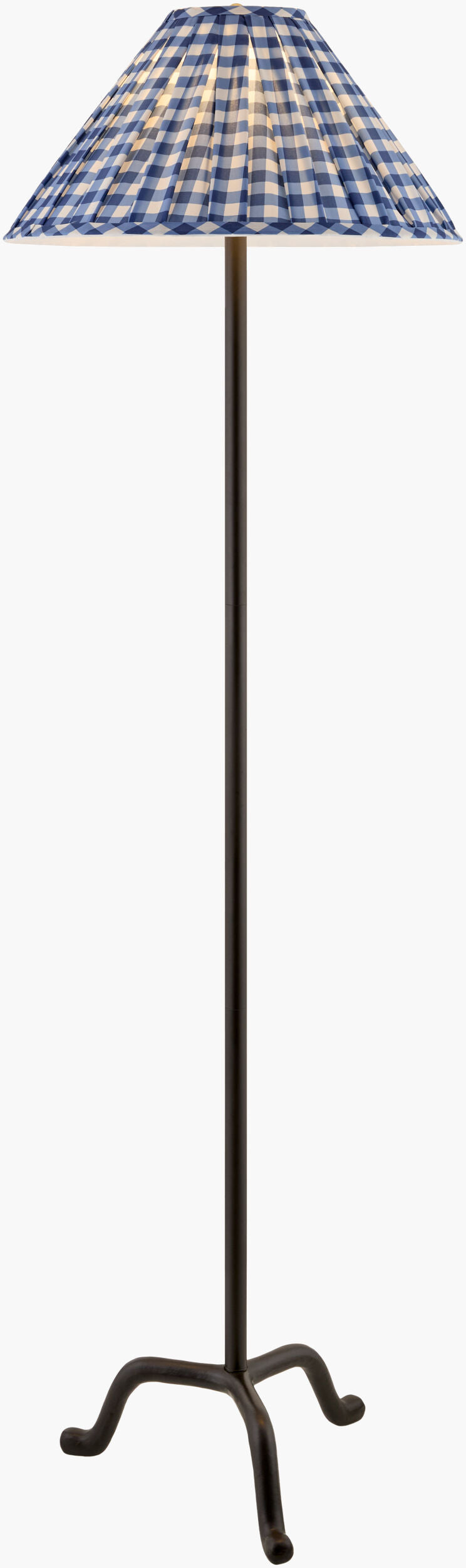 Kukio 63" Iron Floor Lamp, Hand Painted Black (KUK-006)