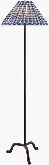 Kukio 63" Iron Floor Lamp, Hand Painted Black (KUK-006)