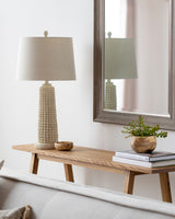 Kaul 29" Resin Table Lamp, Painted Cream