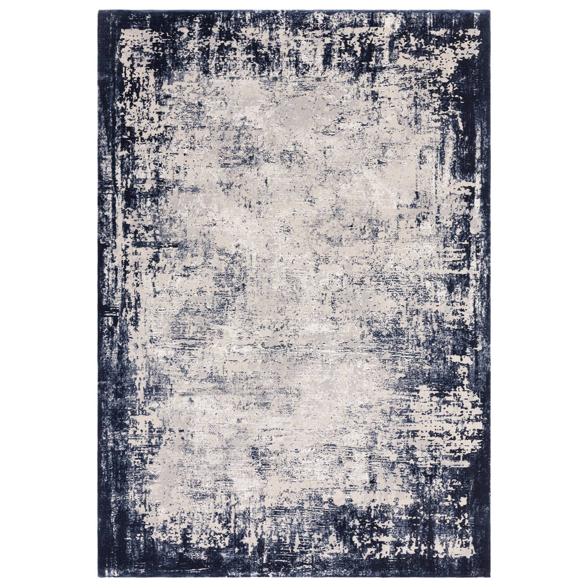 Kuza Rug - Border Navy