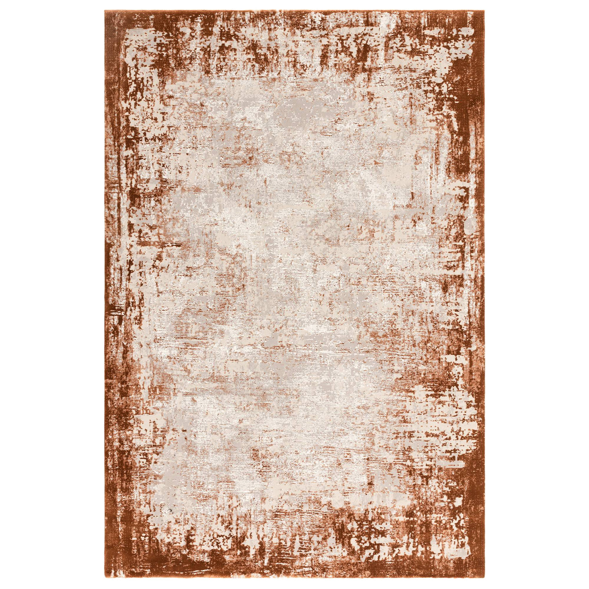 Kuza Rug - Border Terracotta