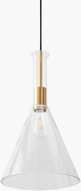Katzinor Iron Pendant Light, Plated Metallic Brass (KZN-002)