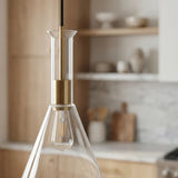 Katzinor Iron Pendant Light, Plated Metallic Brass (KZN-002)