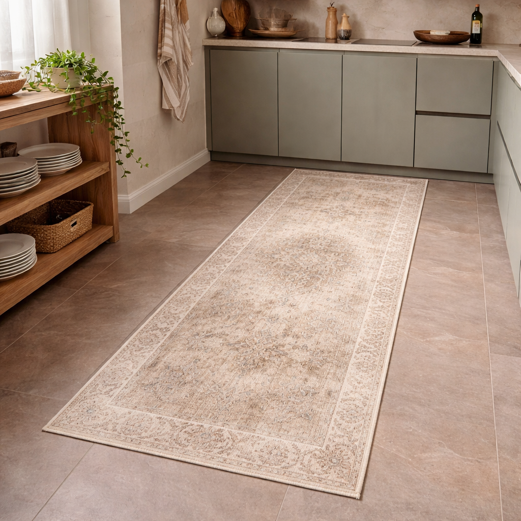 Washable Runner With Oriental Pattern