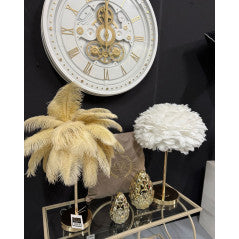 Beige Feather Lamp 60 cm