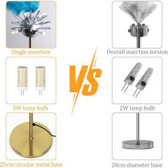 Beige Feather Lamp 60 cm