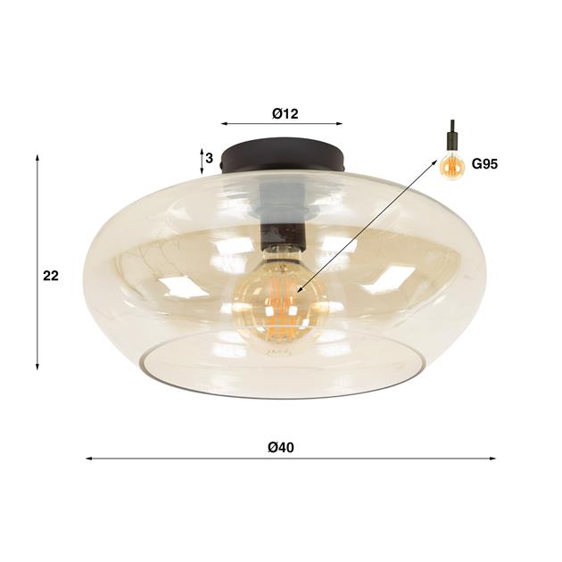 Elevate Glass Ceiling Lamp