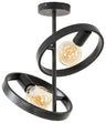 Loft Ceiling Lamp 2xE27 Anthracite Metal 50 cm