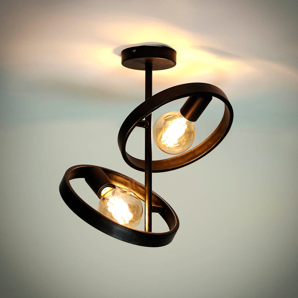 Loft Ceiling Lamp 2xE27 Anthracite Metal 50 cm