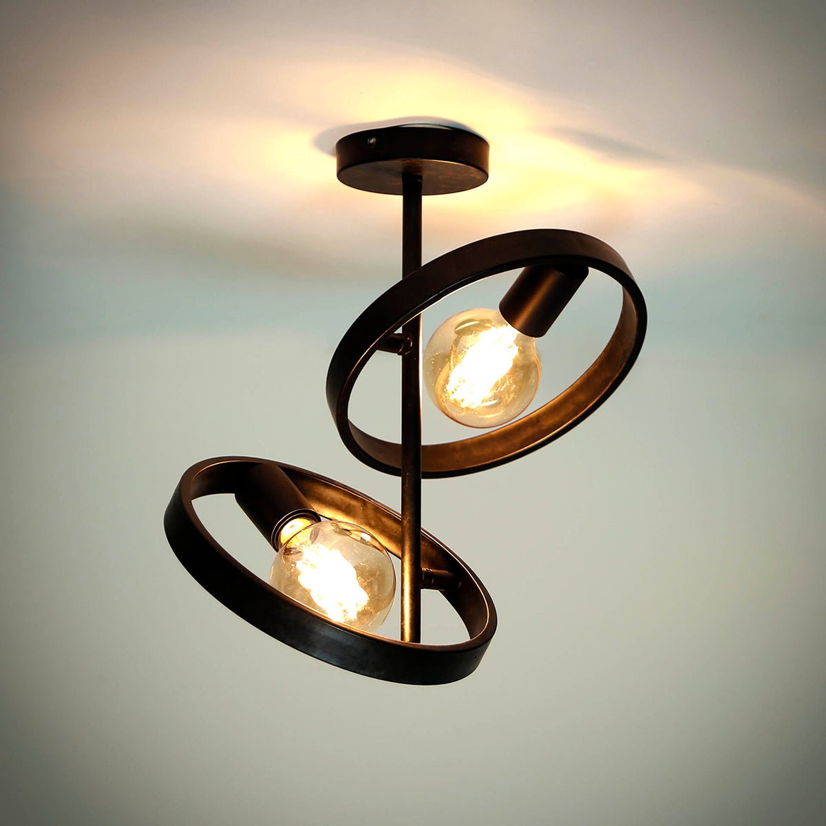 Loft Ceiling Lamp 2xE27 Anthracite Metal 50 cm