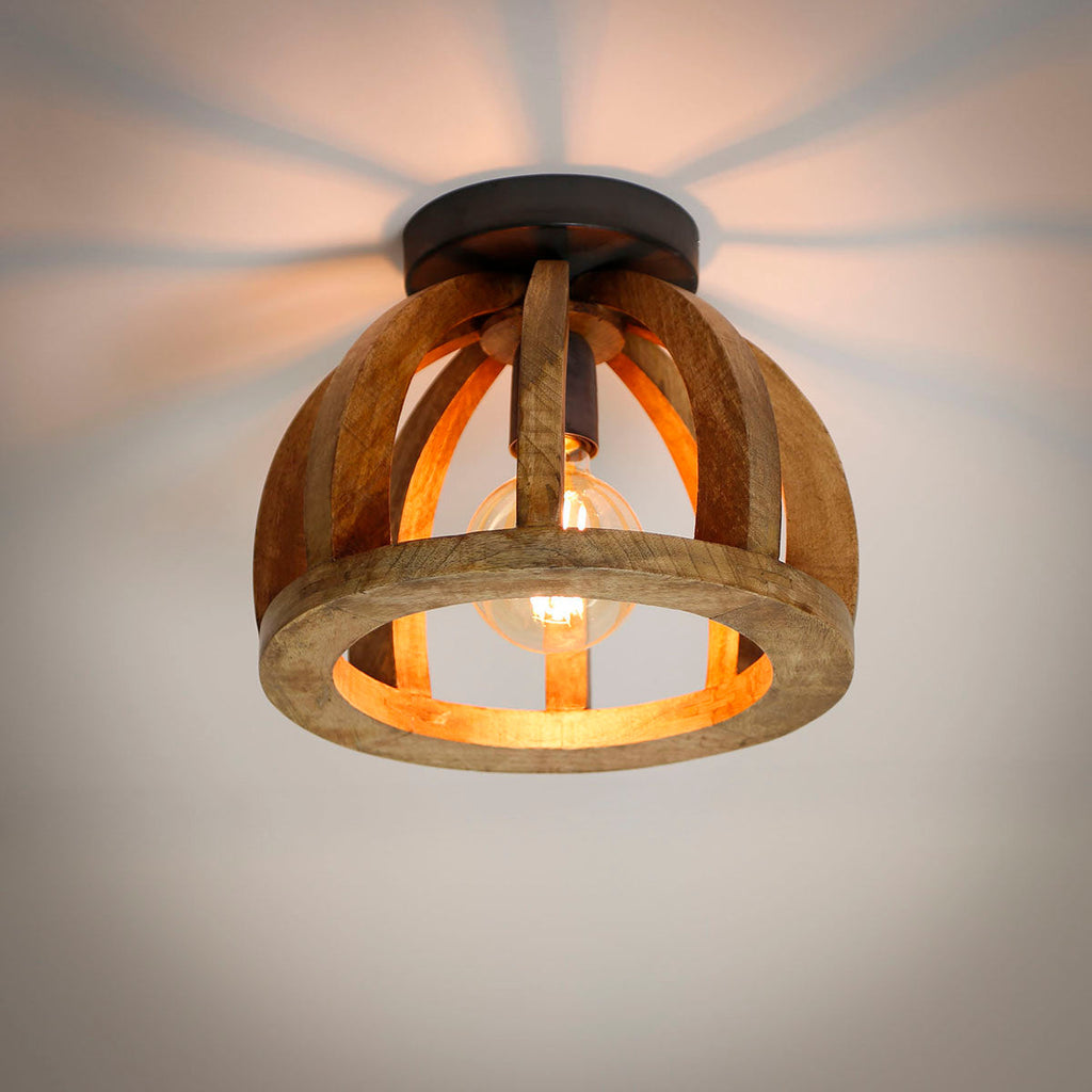 Trexler Ceiling Lamp Ø30x24 cm Mango Wood