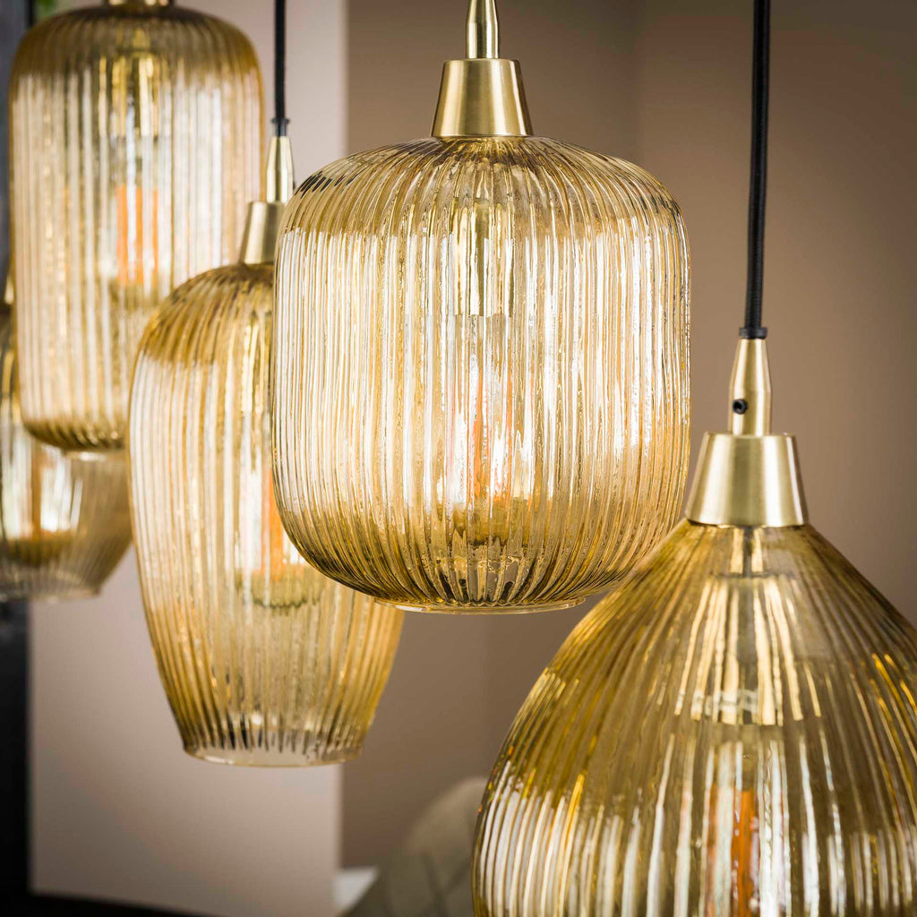 Stripe Mix 5L Pendant Lamp 120 cm Amber Shades