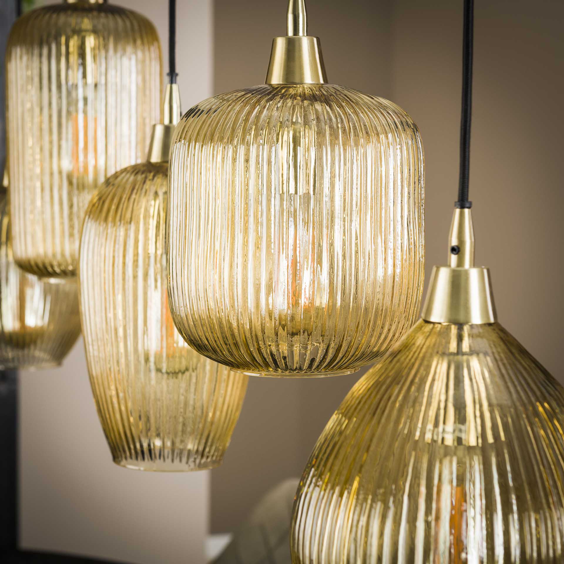 Stripe Mix 5L Pendant Lamp 120 cm Amber Shades