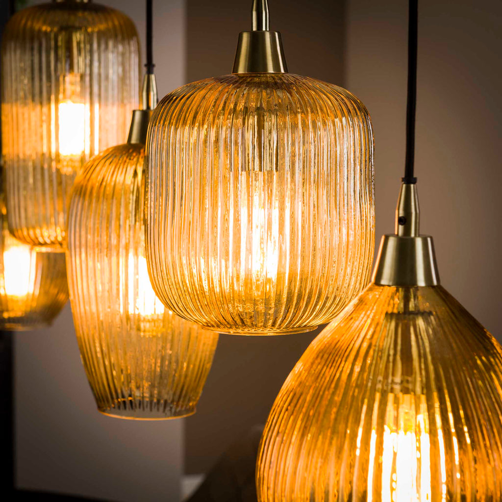 Stripe Mix 5L Pendant Lamp 120 cm Amber Shades