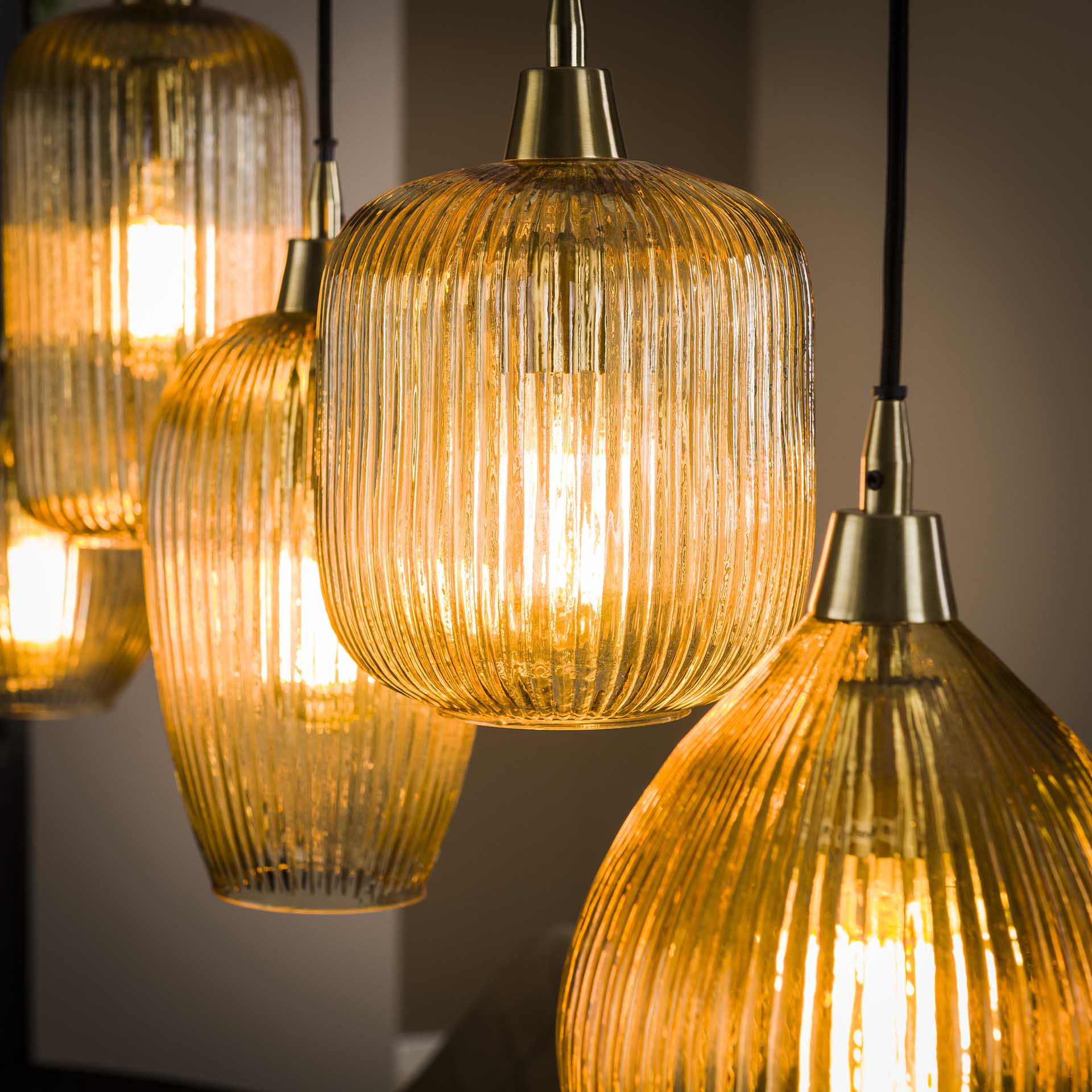 Stripe Mix 5L Pendant Lamp 120 cm Amber Shades