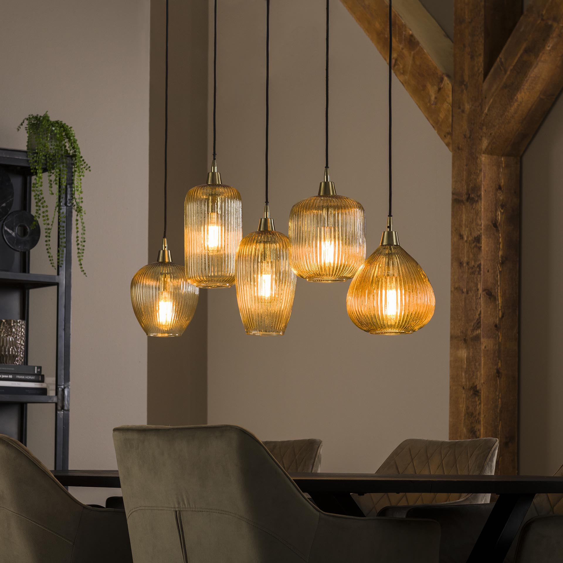 Stripe Mix 5L Pendant Lamp 120 cm Amber Shades