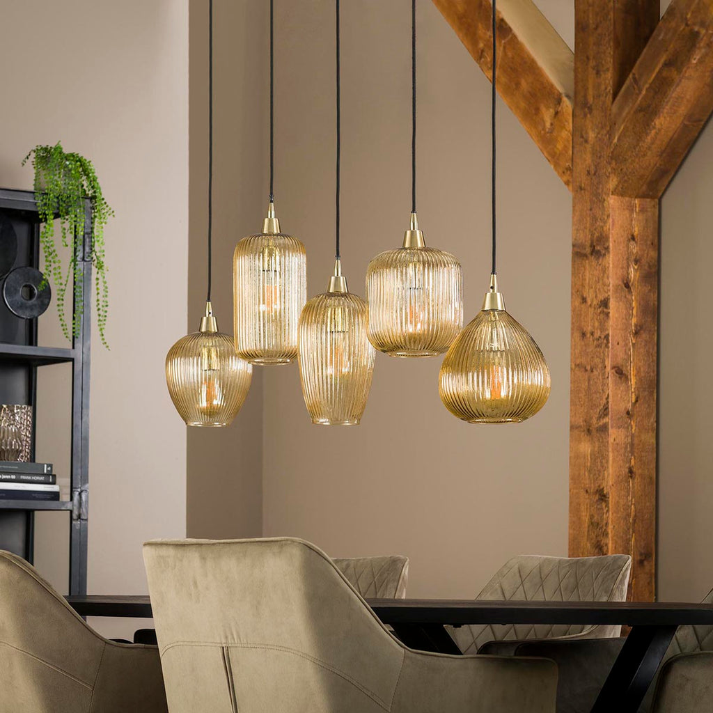 Stripe Mix 5L Pendant Lamp 120 cm Amber Shades