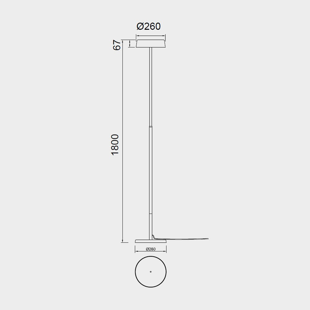 LED Floor Lamp Noa II Dimmable (15+15W)