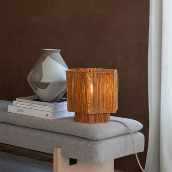 Ceiling Lamp, Panama S, Brown, Ø45cm, H5cm - Good&Mojo