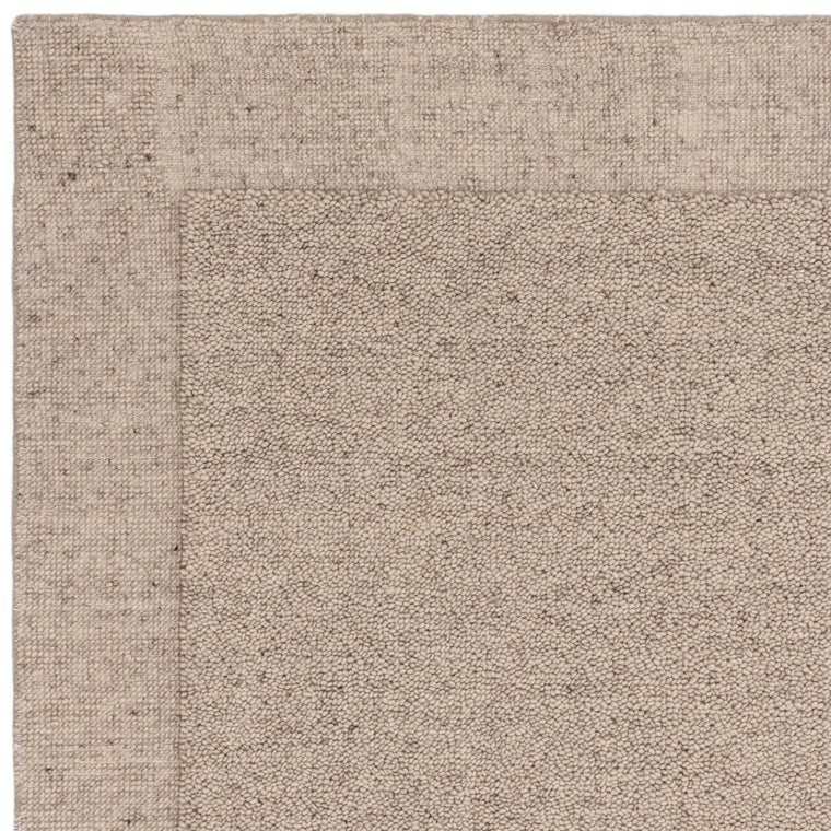 Hand tufted in India — Border Wool Living Room Rug — Loop Pile, Hand Tufted, Boho, Larson