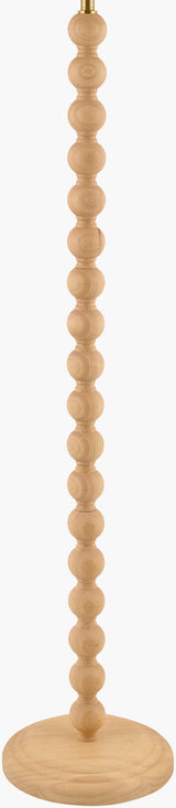 Lubao 62" Rubber Wood Floor Lamp, Hand Painted Beige