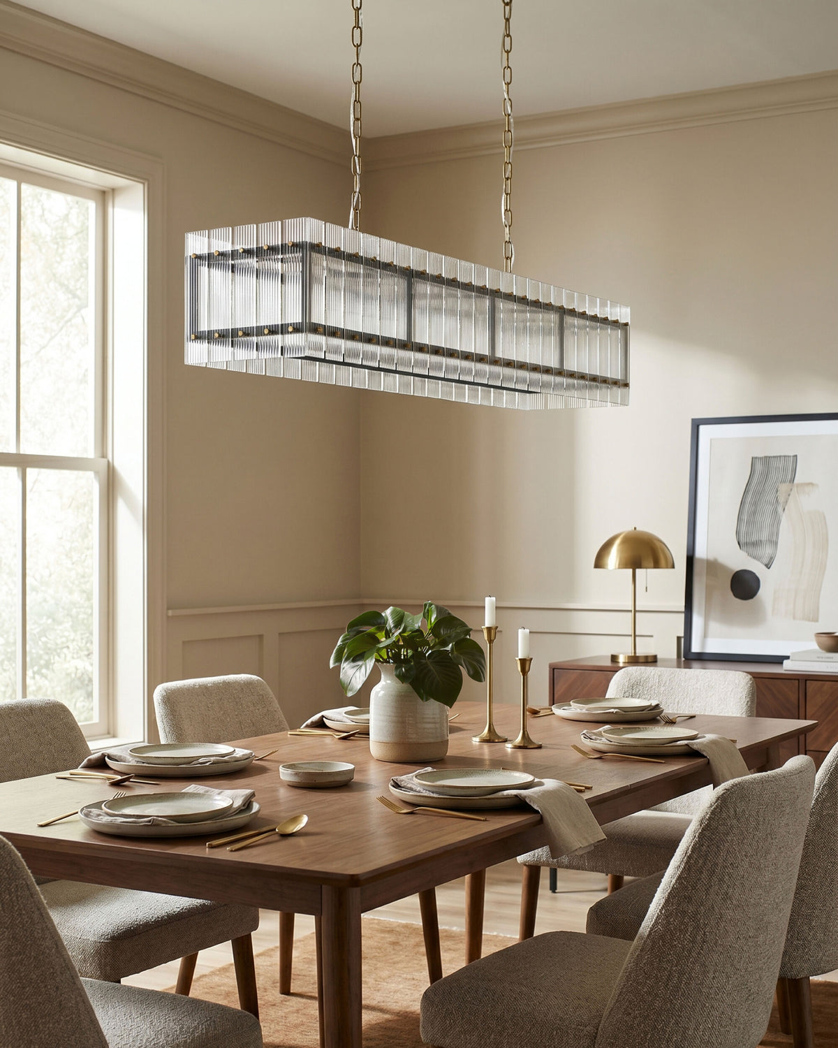 Lucentra Iron Chandelier, Metallic Metallic Brass