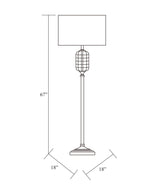 Letty 67" Iron Floor Lamp, Painted Black