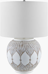 Lafia 25" Resin Table Lamp, Painted White
