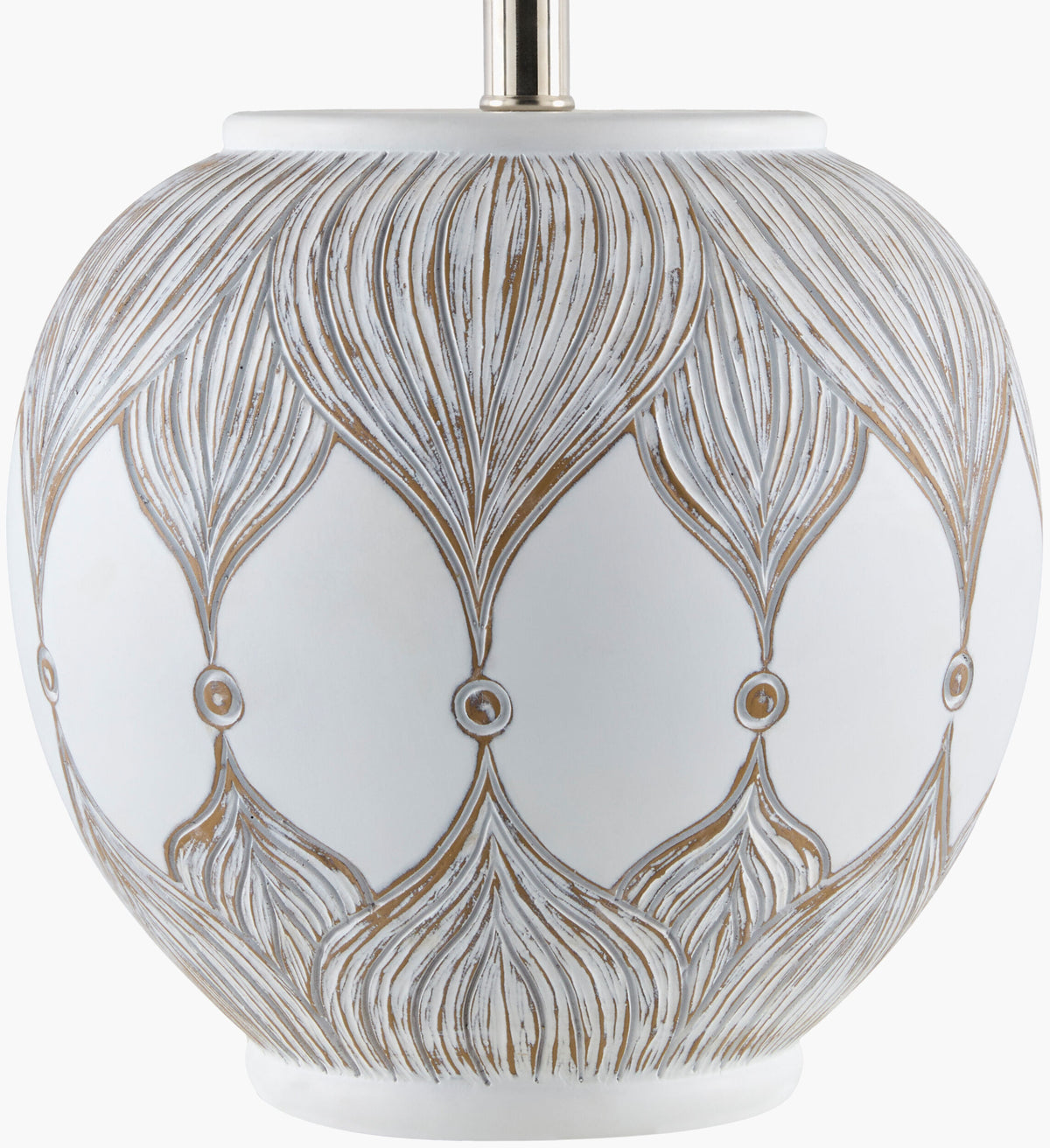 Lafia 25" Resin Table Lamp, Painted White