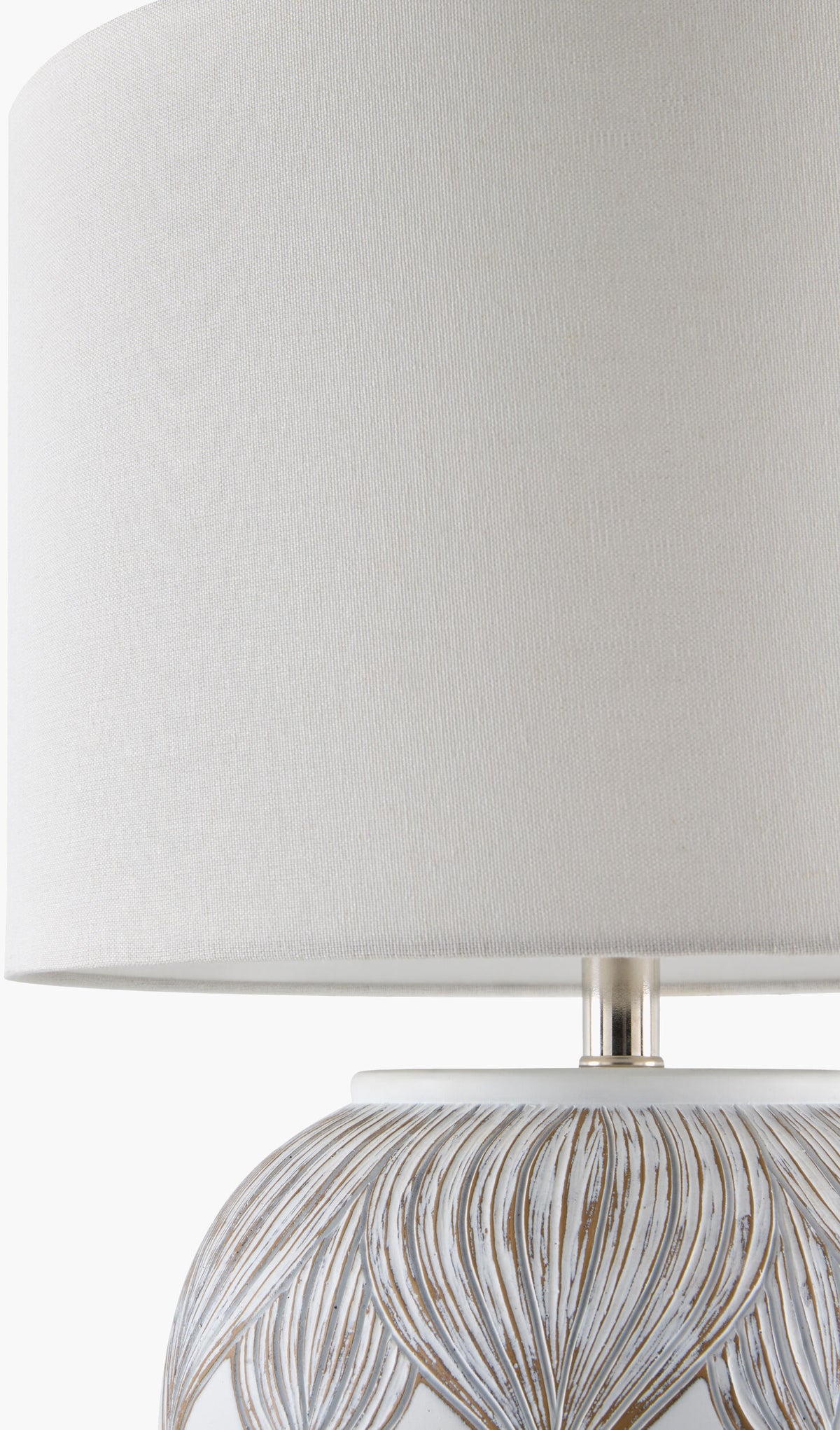 Lafia 25" Resin Table Lamp, Painted White
