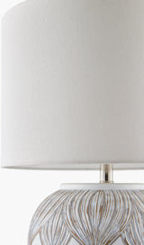 Lafia 25" Resin Table Lamp, Painted White