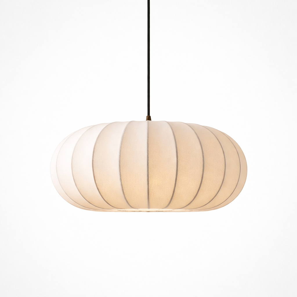 Pendant Lamp With Fabric Shade