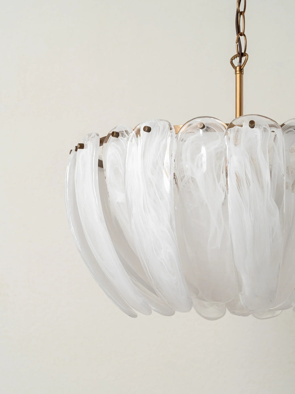 Astera 4-Light Alabaster Glass Chandelier