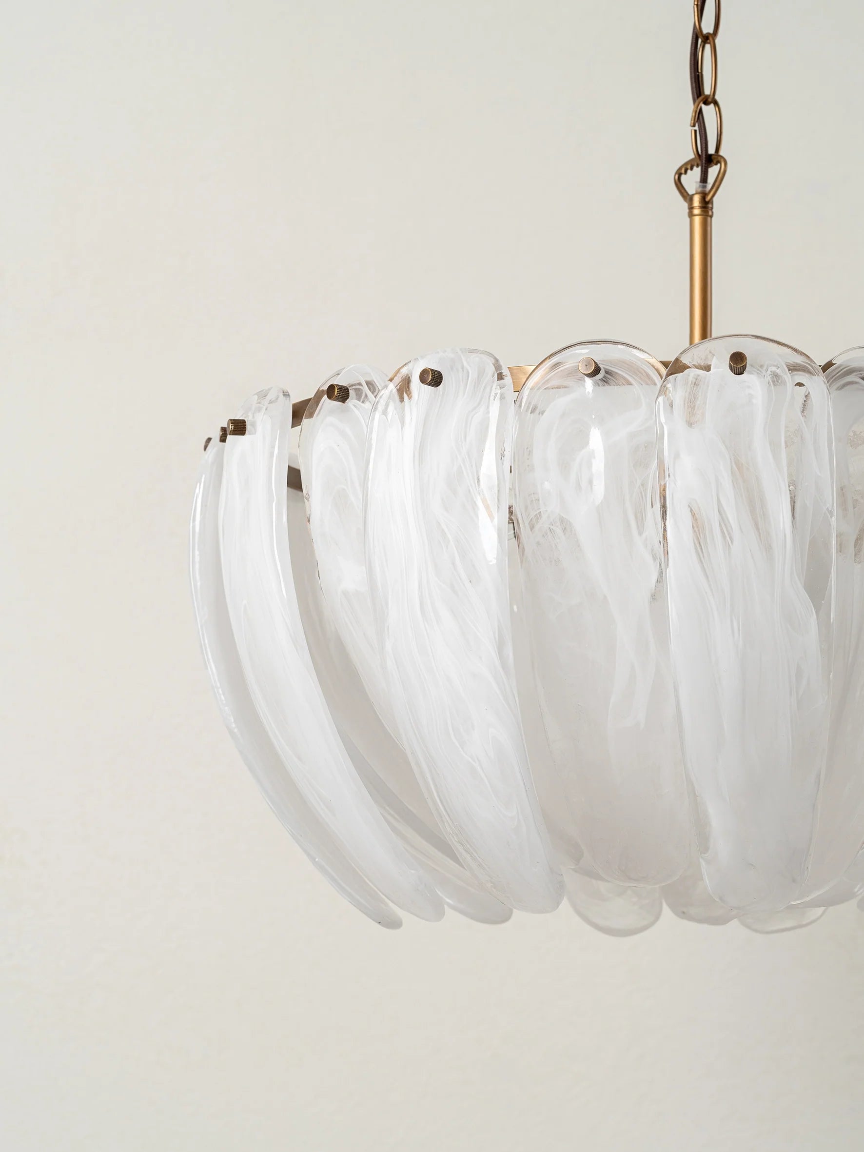 Astera - Alabaster Glass Chandelier with 4 Lights