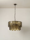 Selmes - 4-Light Chandelier in Brown and Smoky Green Glass