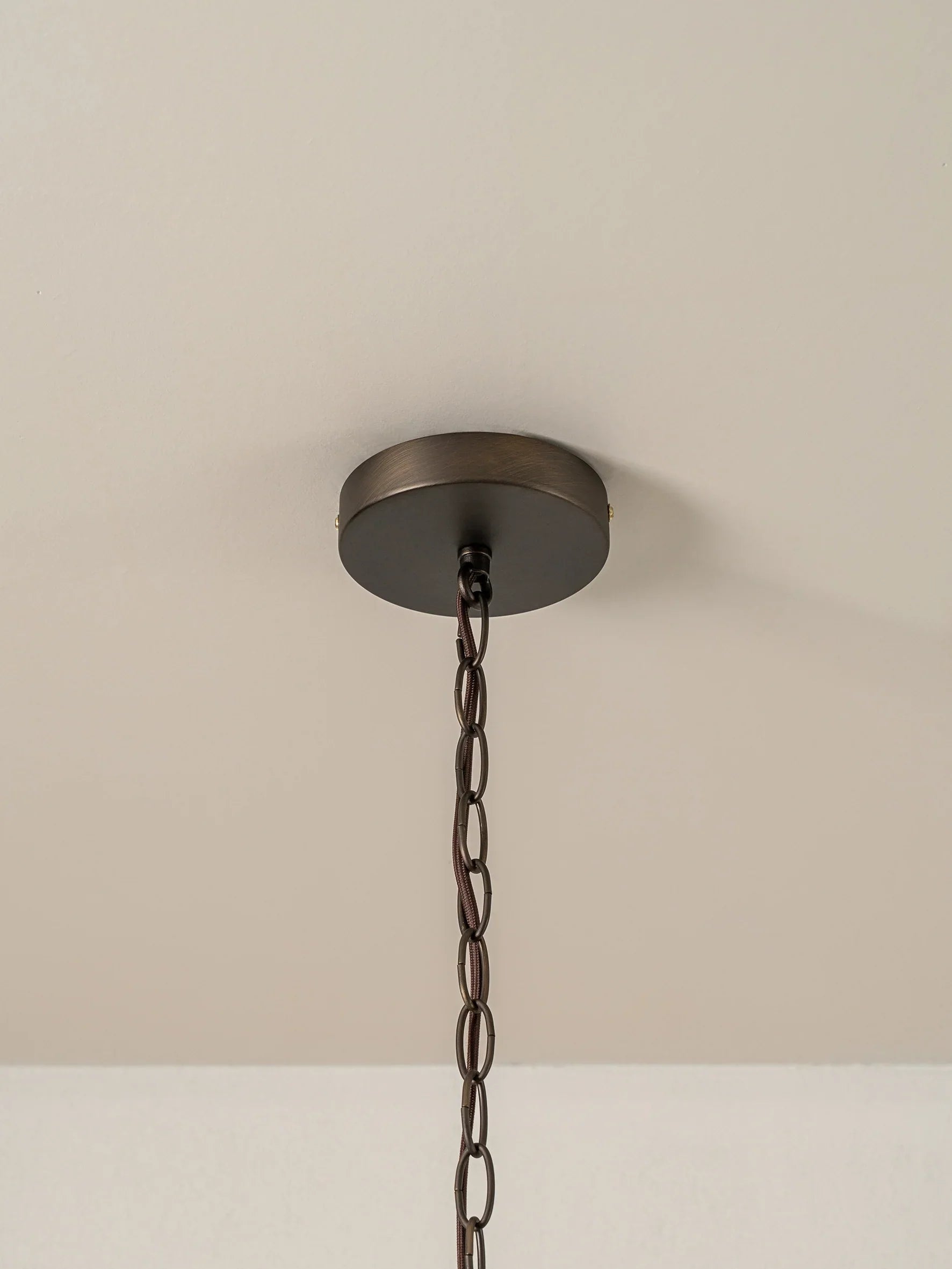Selmes - 4-Light Chandelier in Brown and Smoky Green Glass