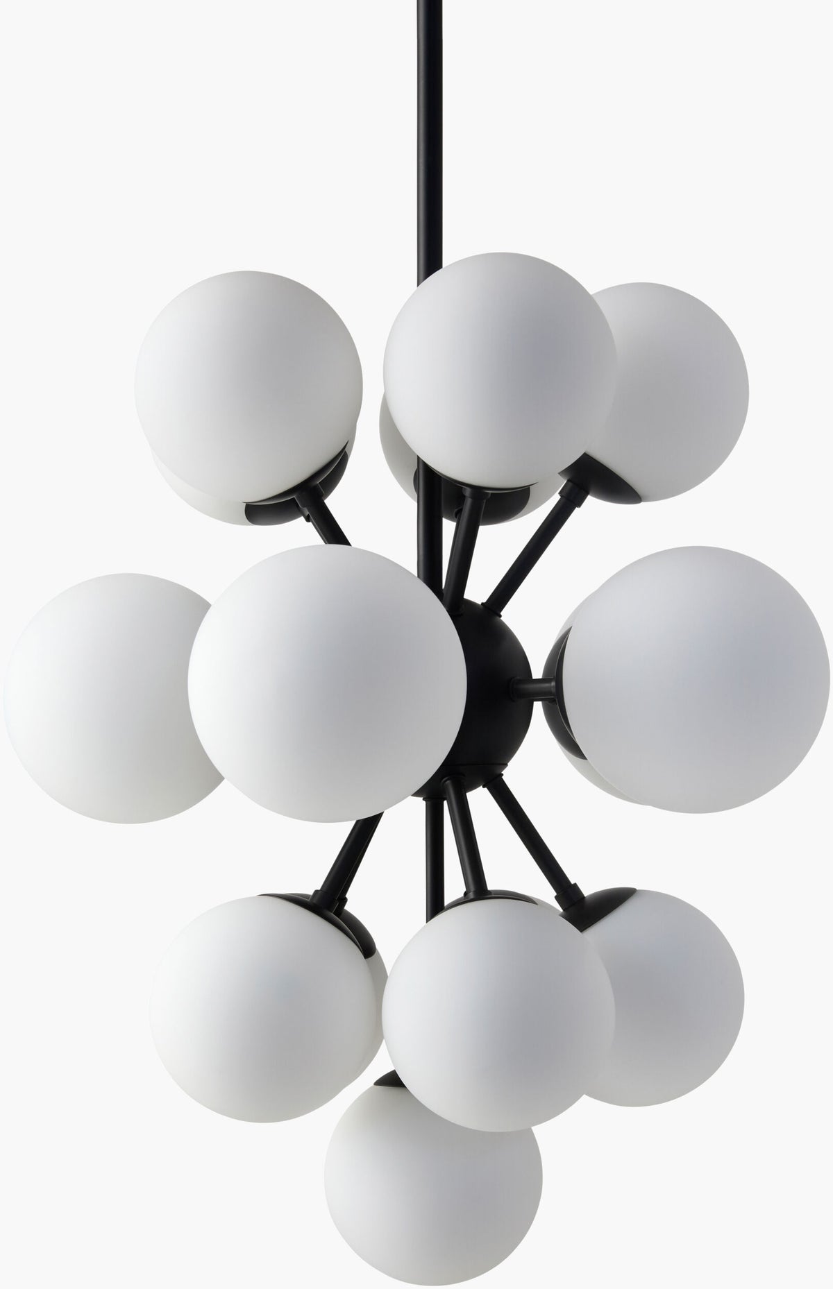 Liora Iron Chandelier, Powder Coated Black