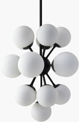 Liora Iron Chandelier, Powder Coated Black