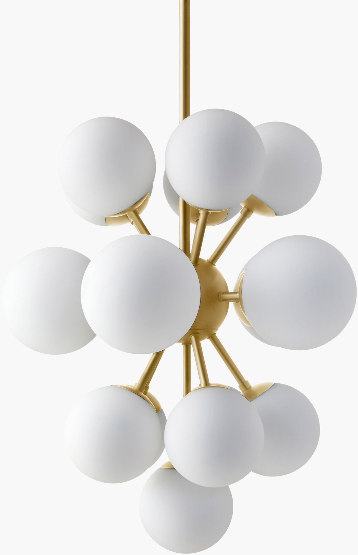 Liora Iron Chandelier, Electroplated Metallic Brass