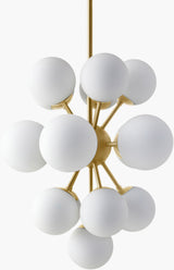 Liora Iron Chandelier, Electroplated Metallic Brass
