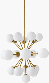 Liora Iron Chandelier, Electroplated Metallic Brass (LIO-004)