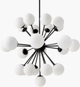 Liora Iron Chandelier, Powder Coated Black (LIO-005)