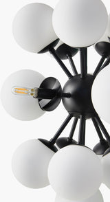 Liora Iron Chandelier, Powder Coated Black