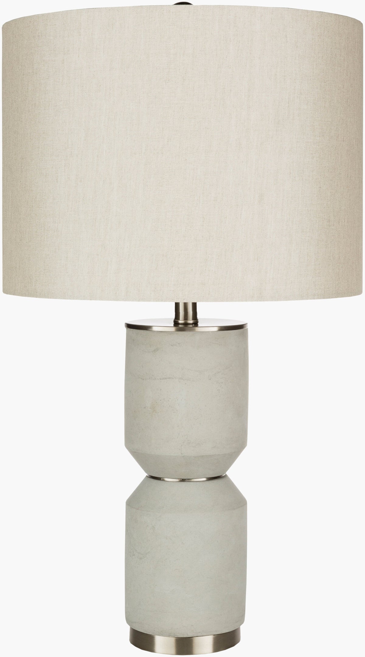 Wells 27" Concrete Table Lamp, Distressed Light Gray