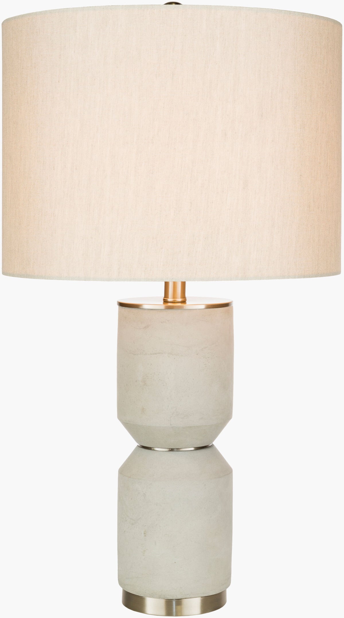 Wells 27" Concrete Table Lamp, Distressed Light Gray