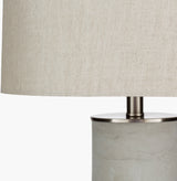 Wells 27" Concrete Table Lamp, Distressed Light Gray